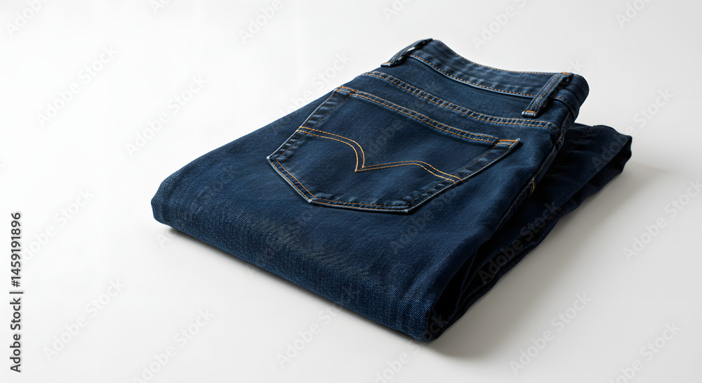 Pair of Casual Blue Jeans Folded Flat PNG Pair of Casual Blue Jeans Folded Flat PNG