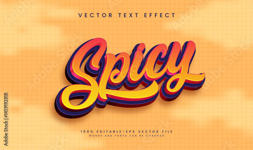 Editable spicy text effect vector graphic.  Perfect for food branding.