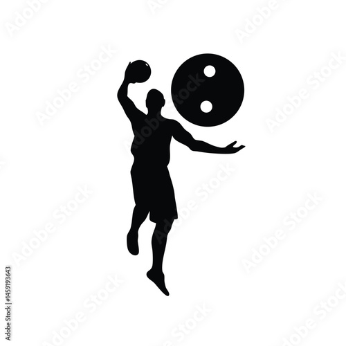 Silhouette Basketball Player Shooting