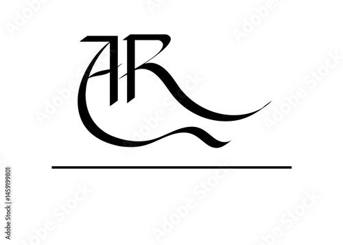 Elegant AR Monogram Logo – A and R Alphabet Letter Emblem Design for Luxury Branding and Stationery