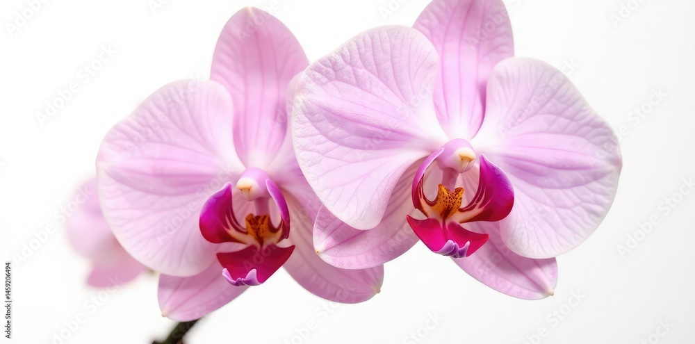 Obraz premium Delicate orchid isolated on a white background, closeup, botanical, nature