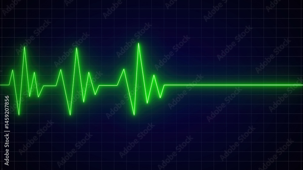 heartbeat line showing the pulse on a black backdrop signifying life or death in medical health care. heartbeat line showing the pulse on a black backdrop signifying life or death in medical health care.