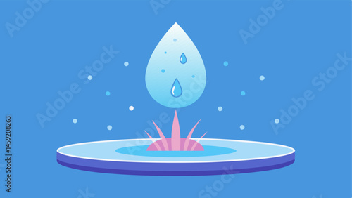 Fountain of Youth An artistic representation of a fountain with sparkling water droplets symbolizing exosomes and retinol cascading down rejuvenating surrounding skin.