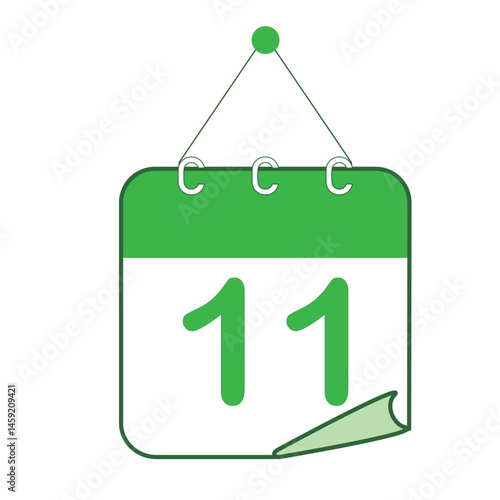 ひめくりカレンダー　グリーン　11日