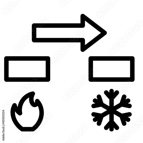 Heat Transfer  Icon Element For Design	