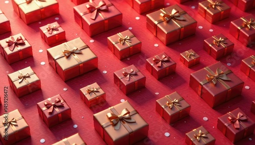 Elegant gift box pattern, repeating design on luxury paper , modern, style, blue