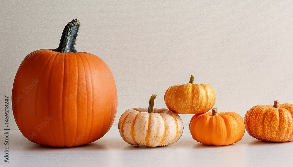 minimalist postcard banner pumpkin abstract shape illustration minimalist postcard banner pumpkin abstract shape illustration
