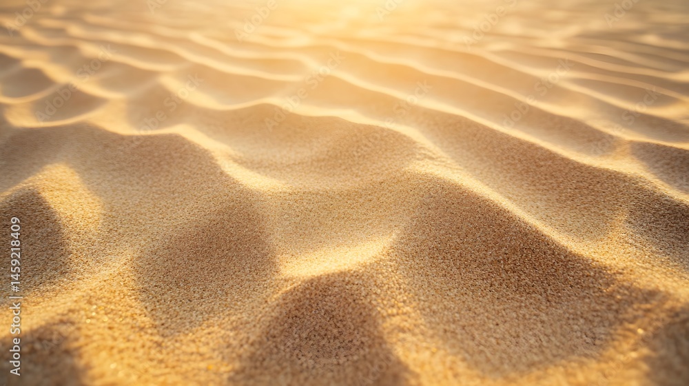 Sunlight dances across soft, undulating sand dunes. Sunlight dances across soft, undulating sand dunes.
