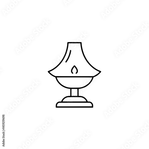 Memorial lamp icon representing concepts of remembrance and tribute