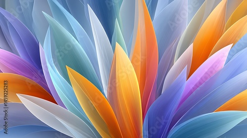 Wallpaper Mural Abstract Colorful Leaves Background Vibrant Nature Inspired Design Smooth Gradient Hues Torontodigital.ca