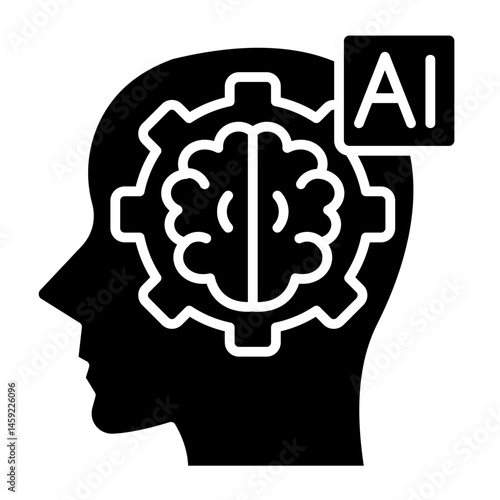 Ai Brain  Icon Element For Design	