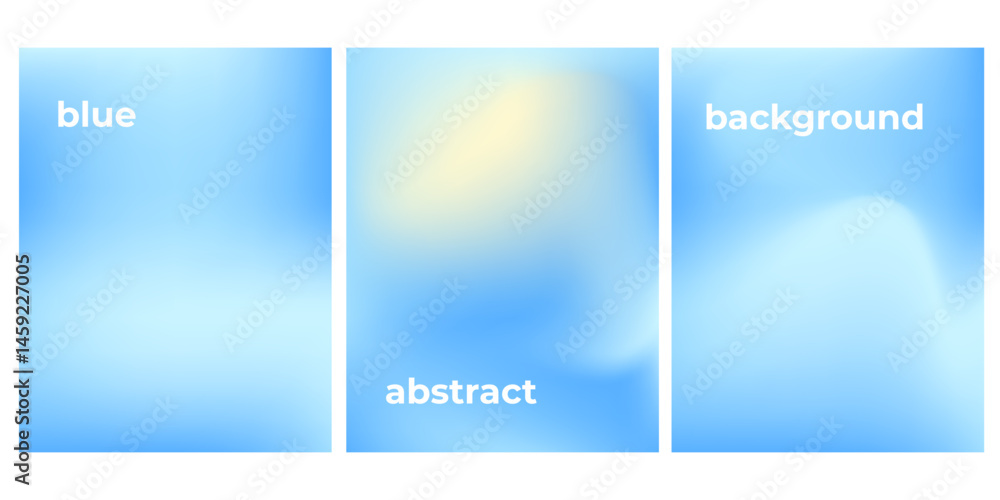 Fototapeta premium Soothing blue abstract gradient background with soft yellow light. Ideal for web design, posters, apps, or branding projects needing a clean, modern, and calming visual.