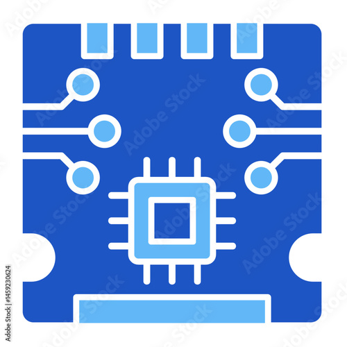 Circuit Board  Icon Element For Design	