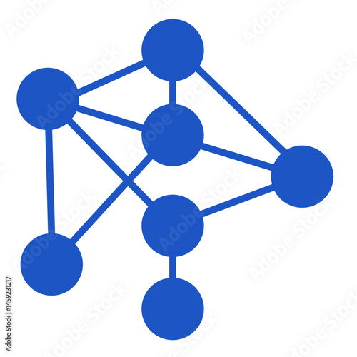Neural Network  Icon Element For Design	