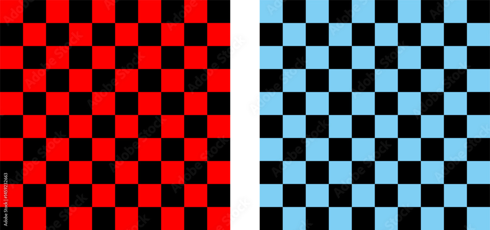 chessboard with stylized pieces king, queen, officer, bishop, knight, pawn, rook, vector drawing