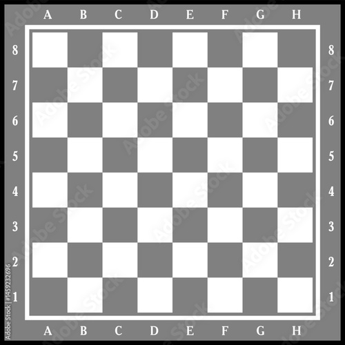 Obraz na płótnie chessboard with stylized pieces king, queen, officer, bishop, knight, pawn, rook, vector drawing w salonie