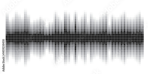 halftone pixelated equalizer. vector illustration