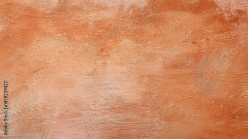 Background of warm terracotta with slight brushstroke marks, earthy mood, rustic clay tone, textured depth