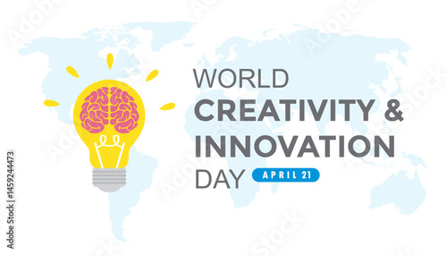 world creativity and innovation day vector design