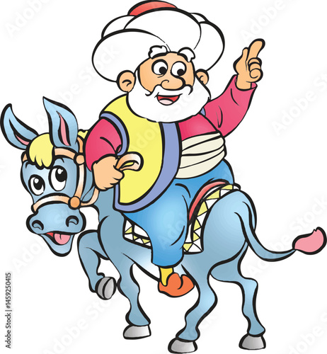 Nasreddin Hodja rode the donkey backwards.