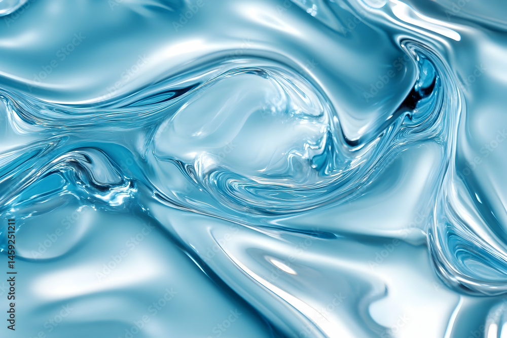 Smooth and Shimmering Blue Liquid Surface with Reflective Texture Smooth and Shimmering Blue Liquid Surface with Reflective Texture