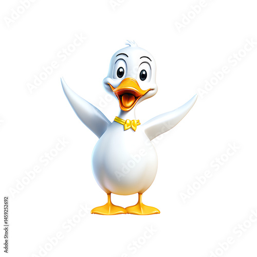 Cheering duck illustration