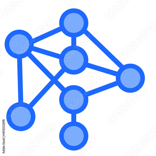 Neural Network  Icon Element For Design	
