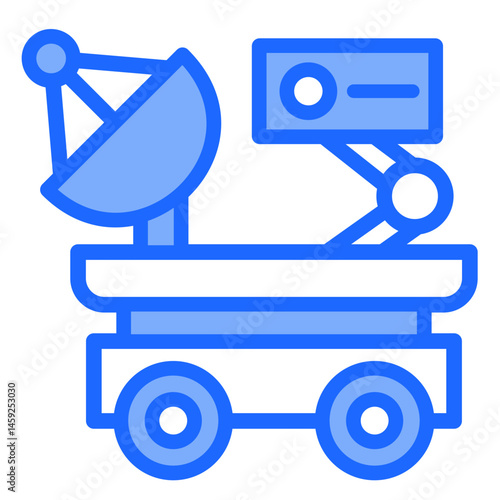 Space Exploration Rover  Icon Element For Design	