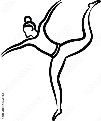 gymnastic black silhouette logo
