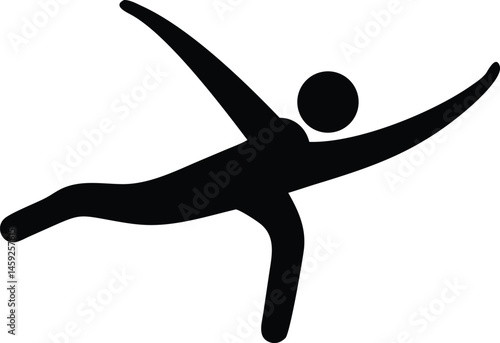 gymnastic black silhouette logo