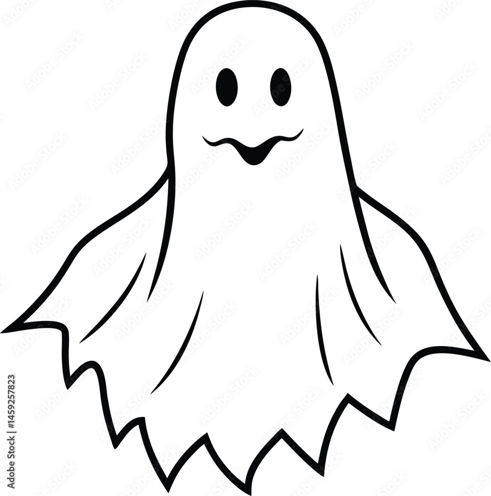 Fototapeta premium ghost halloween vector silhouette