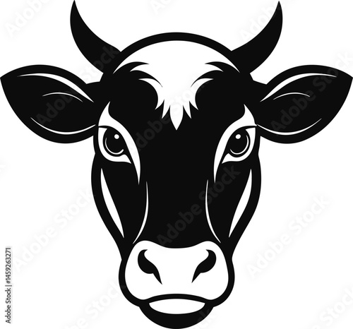 cow head clipart silhouette