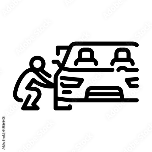 hobby automotive outline icon. figure fix car line art illustration.