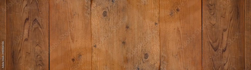 Obraz premium old brown rustic dark wooden texture - wood timber background panorama long banner