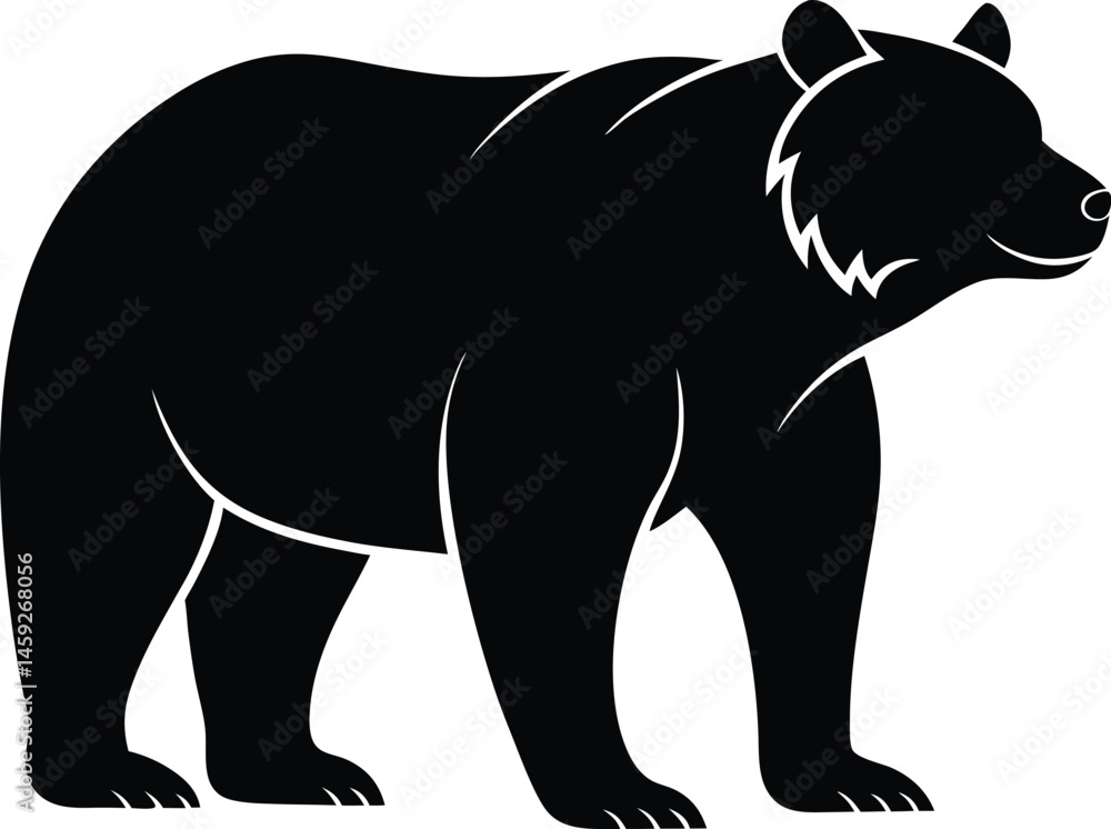 Fototapeta premium bear vector silhouette 