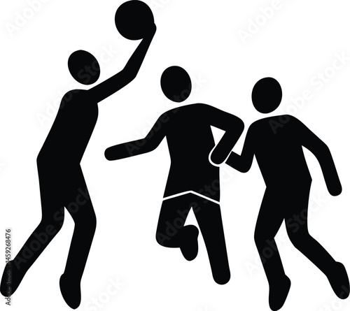 basketball players silhouette