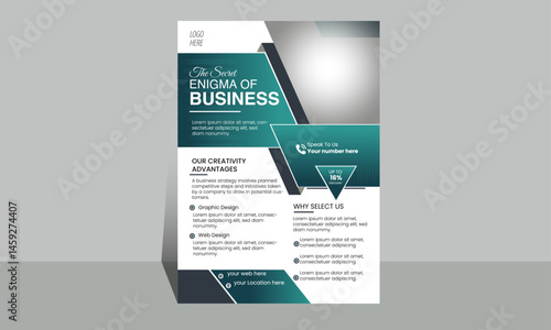New Business Consulting Modern clean and minimalist creative corporate business flyer design template . 