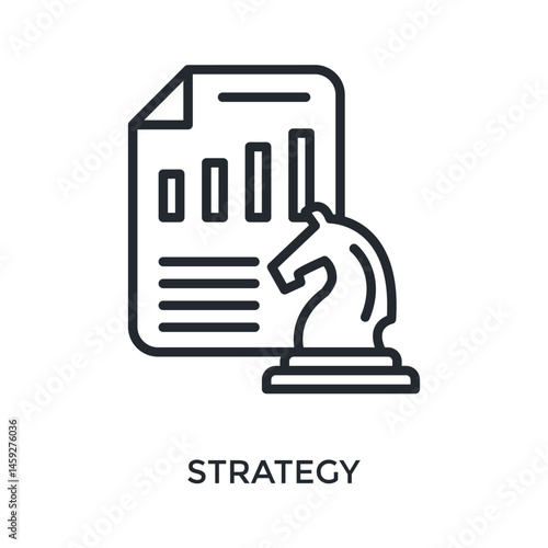 Strategy Icon Outline Style. Vector Illustration For Graphic Design
