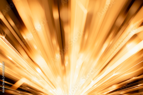 stars of iron, explosion of sparks from an electrical short circuit