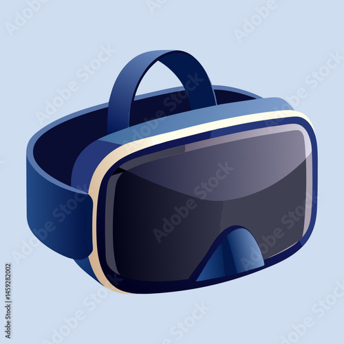 Virtual reality glasses resting on a clean white background, showcasing their sleek design and modern technology.