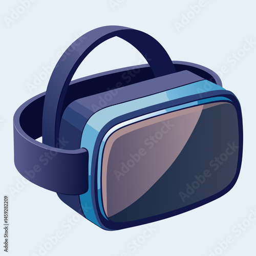Virtual reality glasses resting on a clean white background, showcasing their sleek design and modern technology.