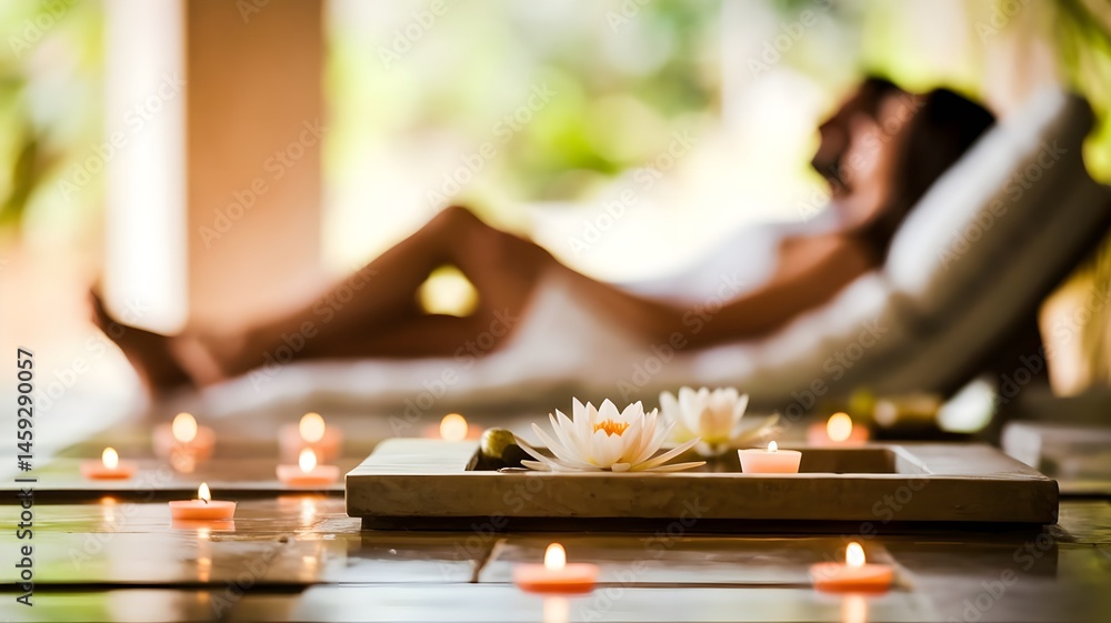 Benessere, salute e relax, giovane coppia nella Spa di un centro benessere