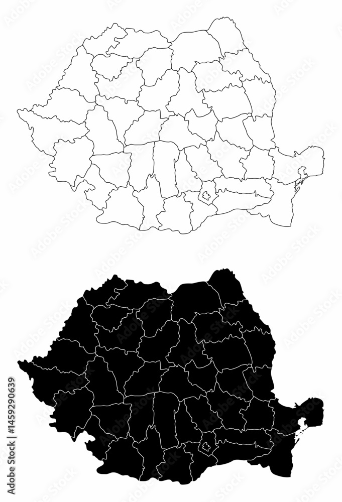 Romania administrative maps