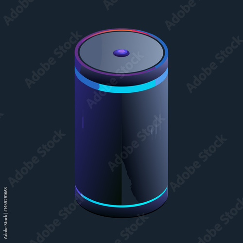 AI Dot on a dark background, showcasing its sleek design and glowing light ring.