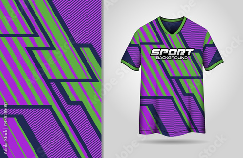 Modern sports purple and green background for jersey design
