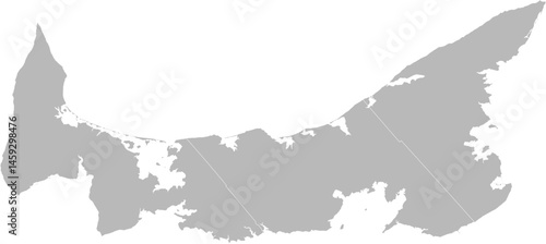 Prince Edward Island, Canada – administrative vector map with census division boundaries (PPT-compatible & fully editable)