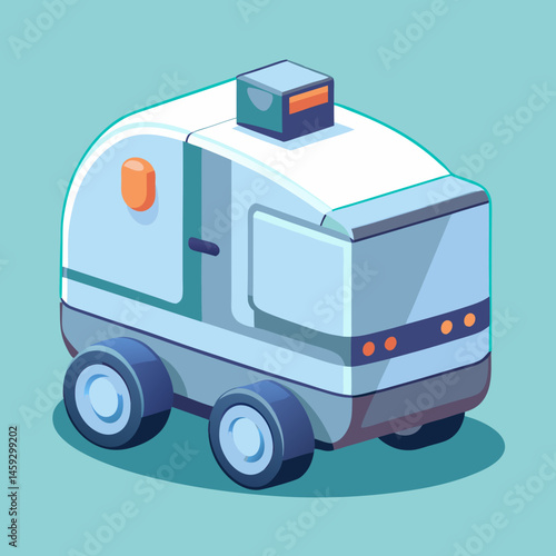Cartoon ice cream truck on a vibrant purple background, evoking a fun and playful summer vibe.