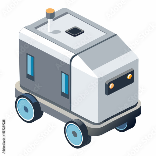 Cartoon ice cream truck on a vibrant purple background, evoking a fun and playful summer vibe.