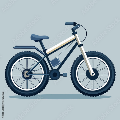 Electric bike positioned on a gray background, showcasing its sleek design and modern features.