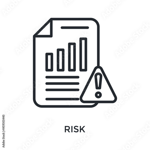 Risk Icon Outline Style. Vector Illustration For Graphic Design